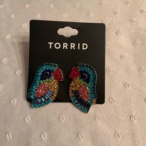 Rhinestone Parrot Earrings Torrid NWT